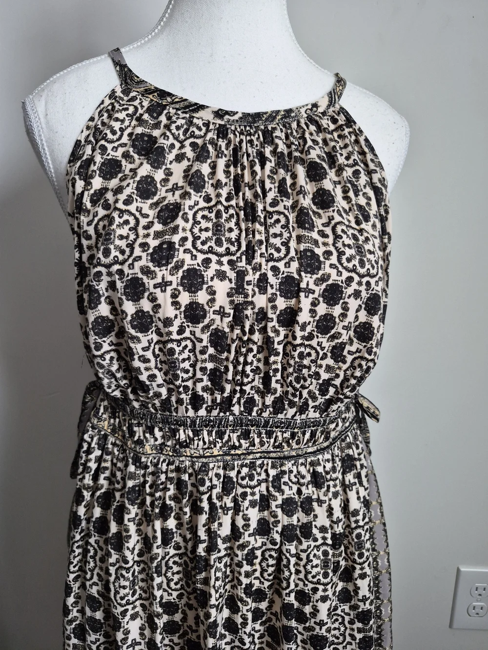 Free People Printed Halter Neck Mini Dress / Romper Size M